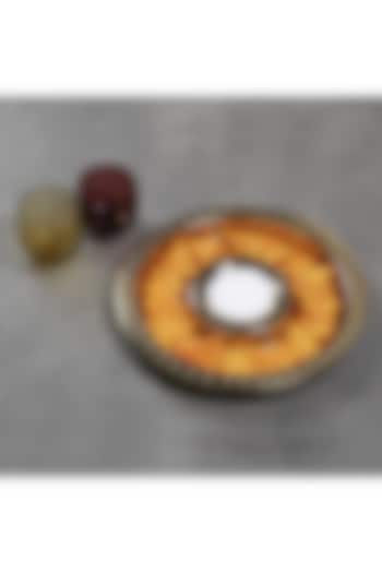 Gold Stainless Steel Chip & Plate (Set of 2) by Manor House at Pernia's Pop Up Shop