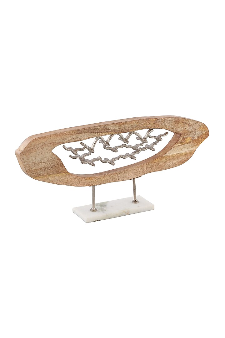Brown Metal & Wood Sculpture by Manor House at Pernia's Pop Up Shop
