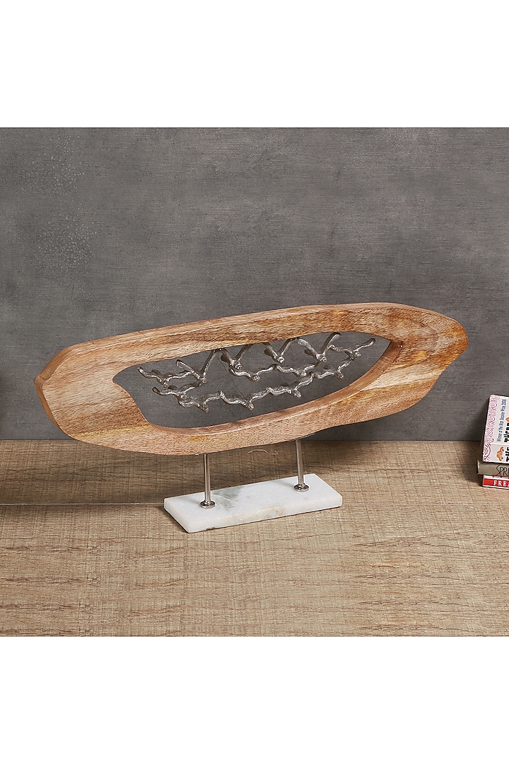 Brown Metal & Wood Sculpture by Manor House at Pernia's Pop Up Shop