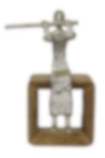 Silver Aluminium & Wood Sculpture by Manor House at Pernia's Pop Up Shop