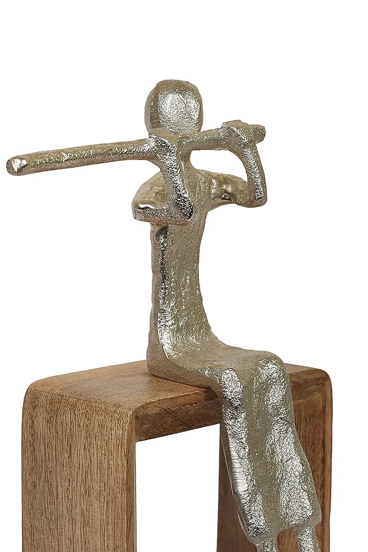 Silver Aluminium & Wood Sculpture by Manor House at Pernia's Pop Up Shop