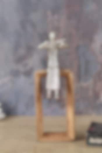 Silver Aluminium & Wood Sculpture by Manor House at Pernia's Pop Up Shop