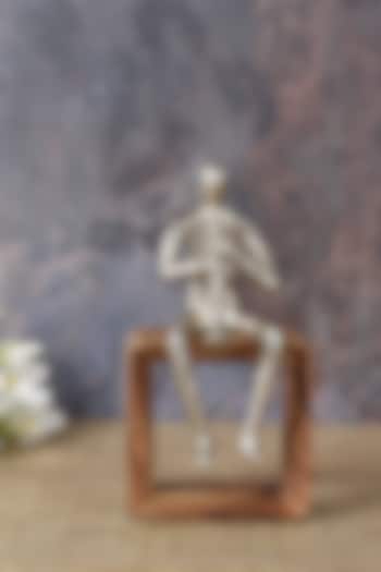 Silver Aluminium & Wood Sculpture by Manor House at Pernia's Pop Up Shop