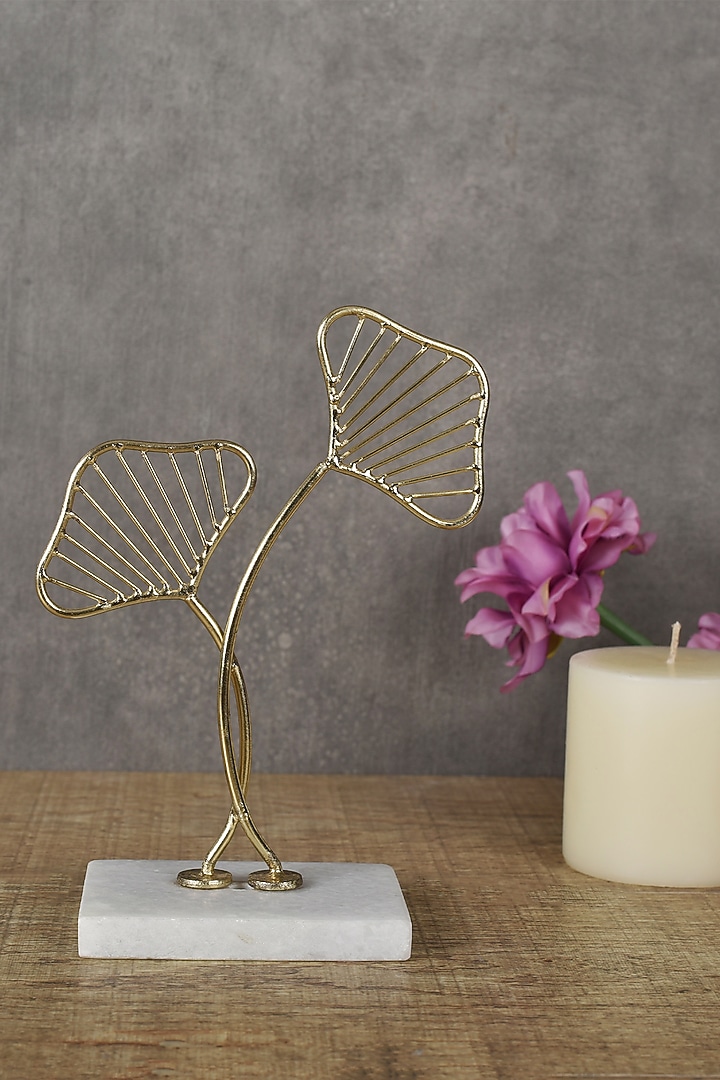 Gold Aluminium & Marble Sculpture by Manor House at Pernia's Pop Up Shop