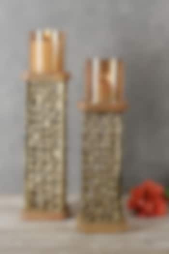 Gold Luster Pillar Candle Holder by Manor House at Pernia's Pop Up Shop