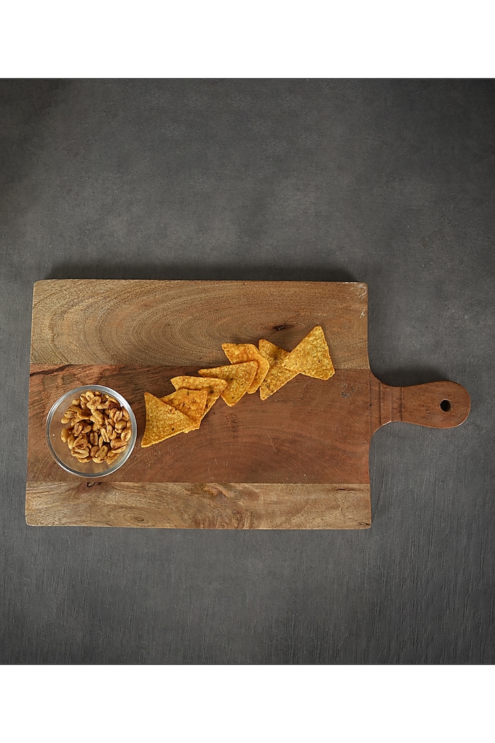 Brown Mango Wood Rectangle Wide Platter by Manor House at Pernia's Pop Up Shop