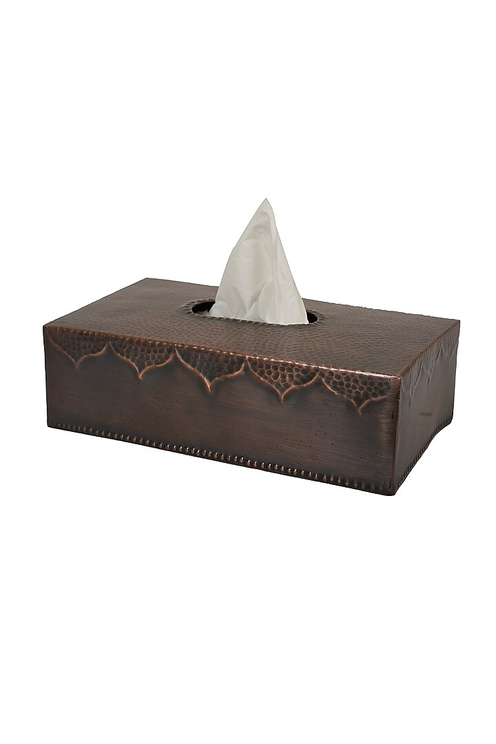 Brown Iron Tissue Box by Manor House at Pernia's Pop Up Shop