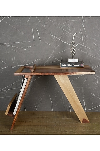 Brown Sheesham Wood End Table by Manor House