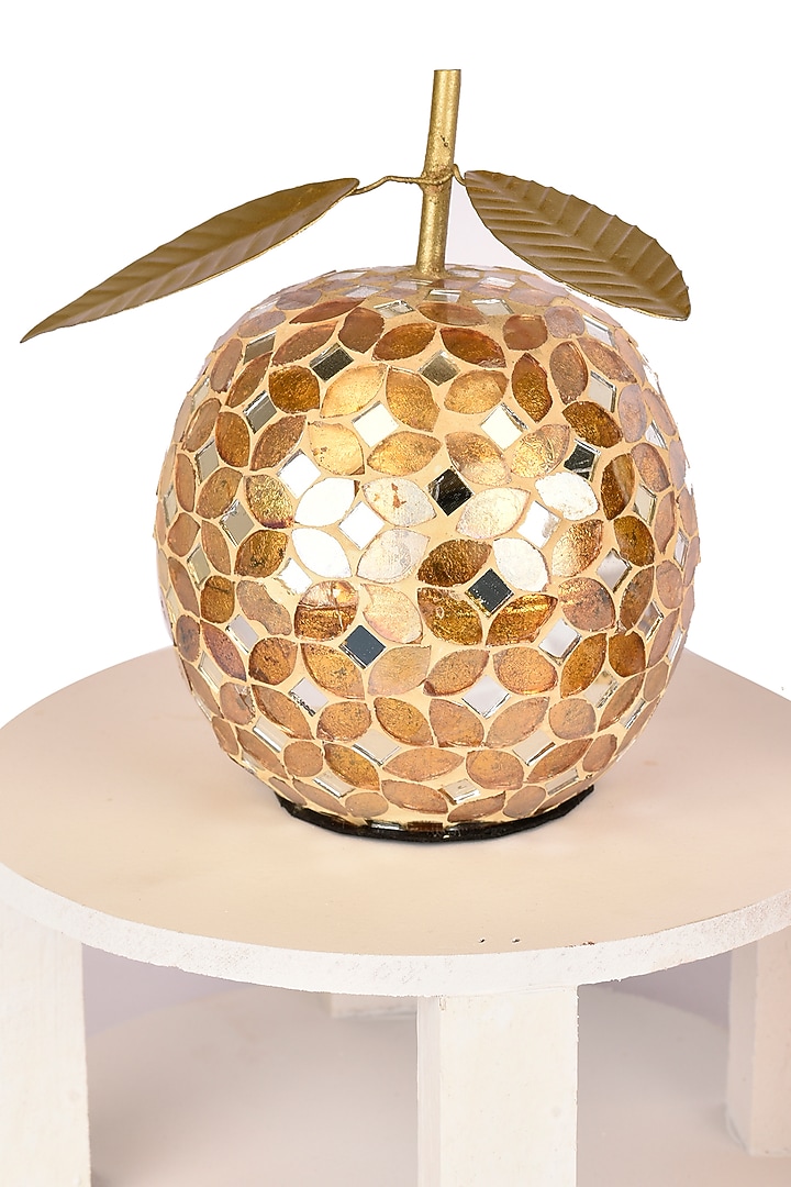 Yellow Mosaic Mirror Pear & Apple Decorative (Set of 2) by Manor House at Pernia's Pop Up Shop