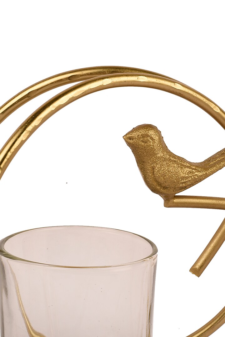 Gold Finish Bird With A Ring Candle Holder by Manor House at Pernia's Pop Up Shop