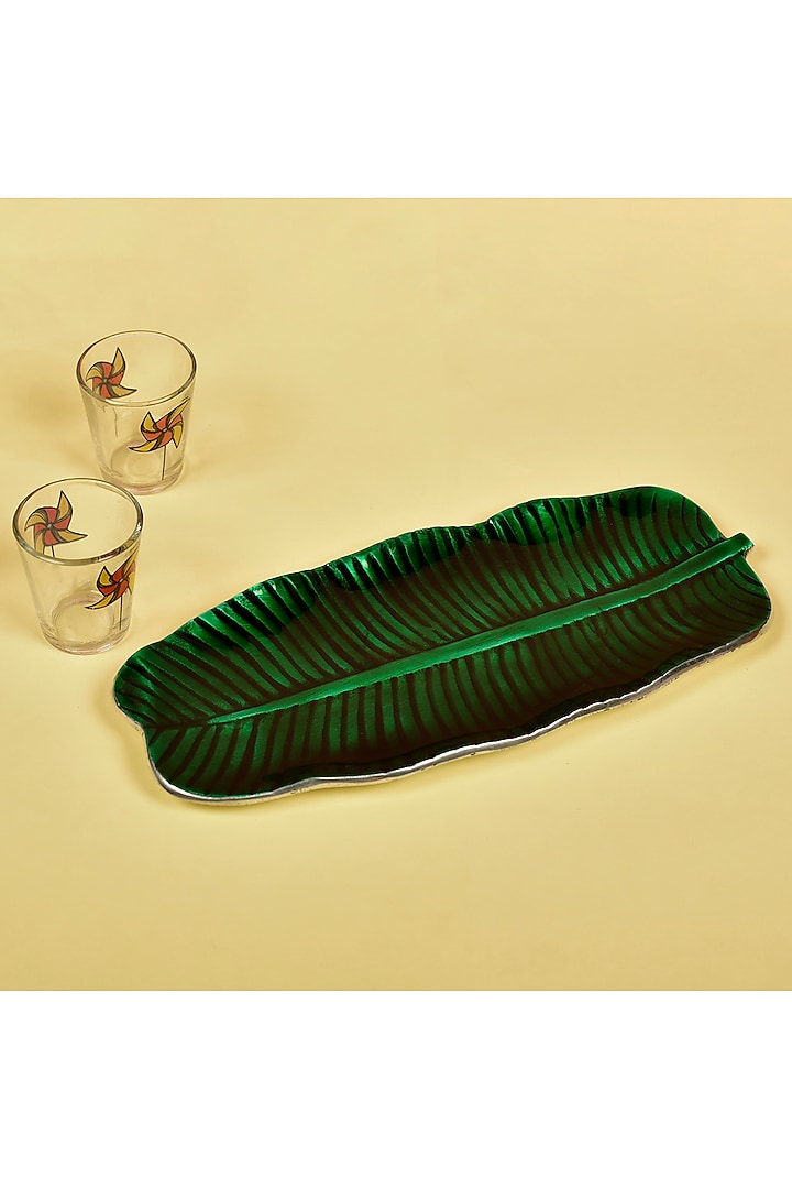 Green Banana Leaf Multi-Purpose Tray by Manor House