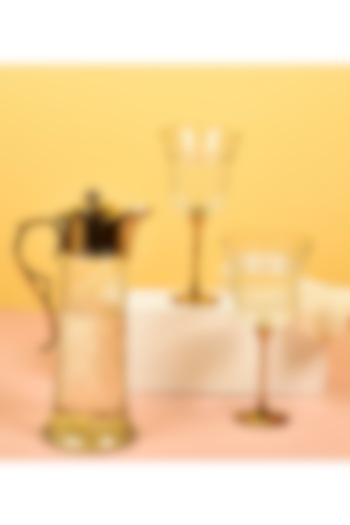 Gold Finish Neer Goblets (Set of 2) by Manor House at Pernia's Pop Up Shop