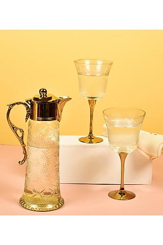 Gold Finish Neer Goblets (Set of 2) by Manor House