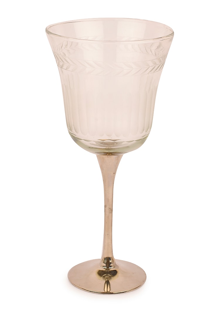 Gold Finish Neer Goblets (Set of 2) by Manor House at Pernia's Pop Up Shop