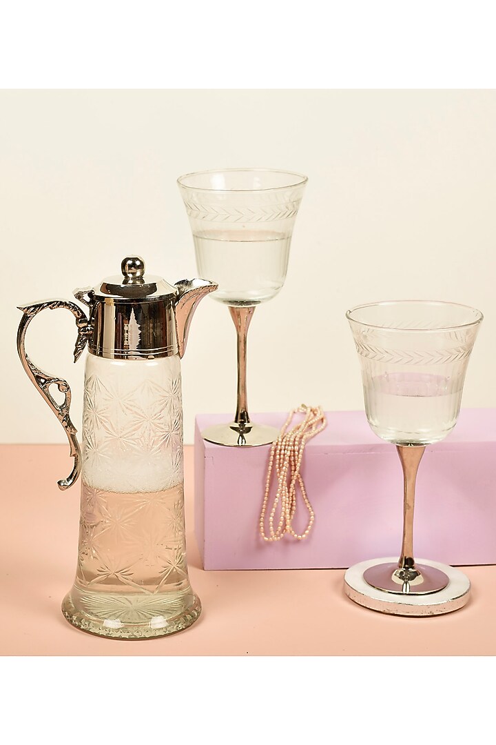 Nickel Finish Neer Goblet Set by Manor House at Pernia's Pop Up Shop