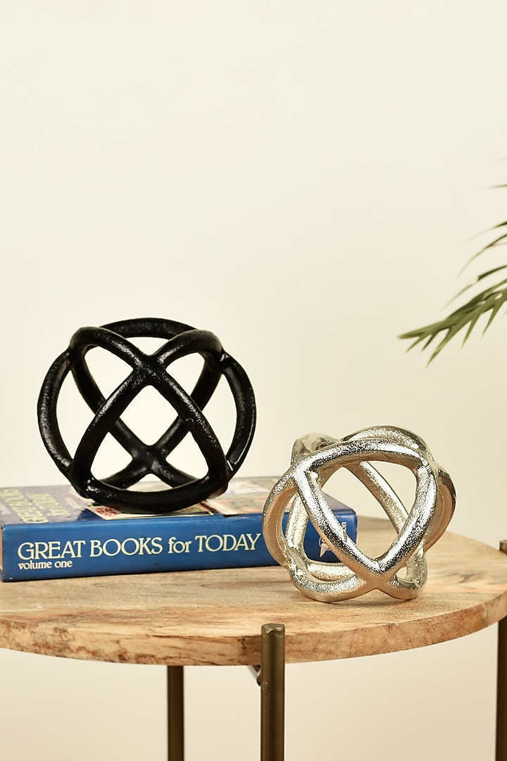 Black & Nickel Finish Orbs (Set of 2) by Manor House at Pernia's Pop Up Shop