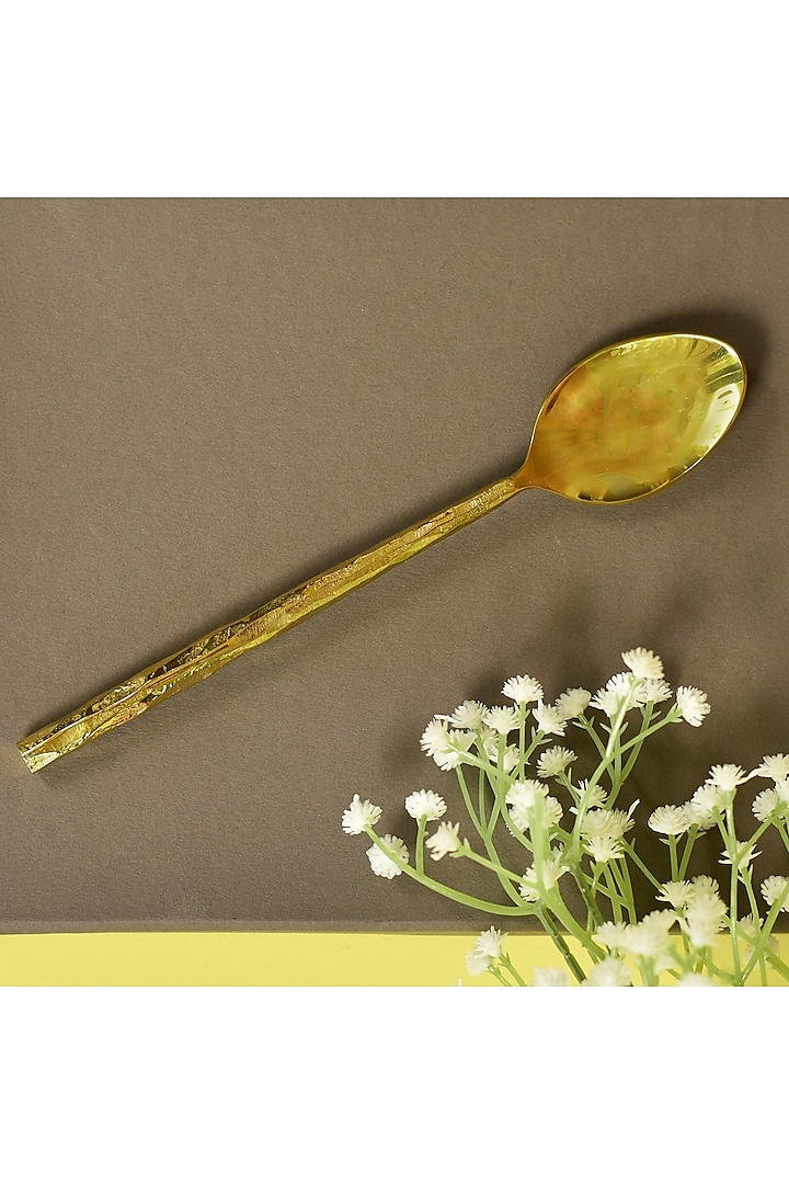 Gold Stainless Steel Tablespoons (Set Of 4) by Manor House at Pernia's Pop Up Shop