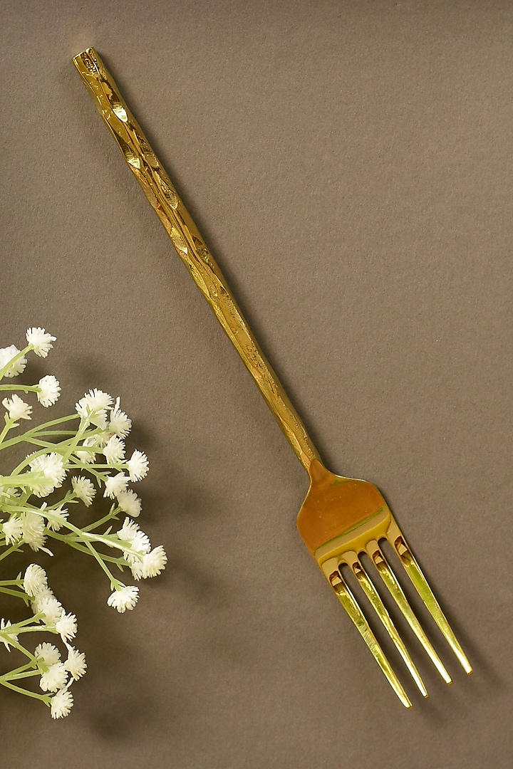 Gold Steel Forks (Set of 4) by Manor House at Pernia's Pop Up Shop