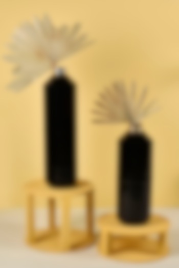 Black Iron Vases (Set of 2) by Manor House at Pernia's Pop Up Shop