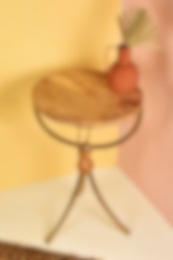 Gold Natural Wood Table by Manor House at Pernia's Pop Up Shop