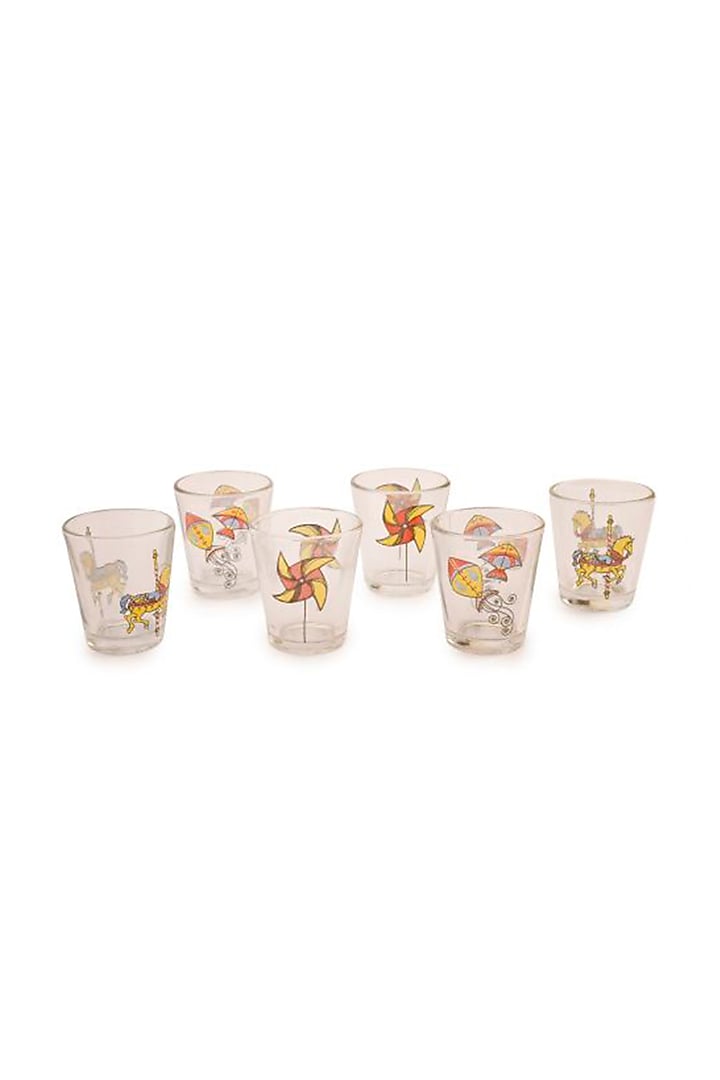 Clear Handcrafted Shot Glasses (Set of 6) by Manor House at Pernia's Pop Up Shop