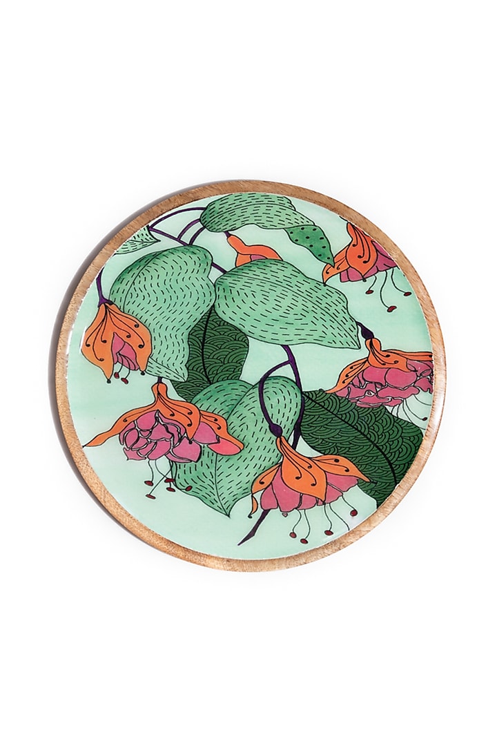 Green Wooden Wall Plate by Manor House