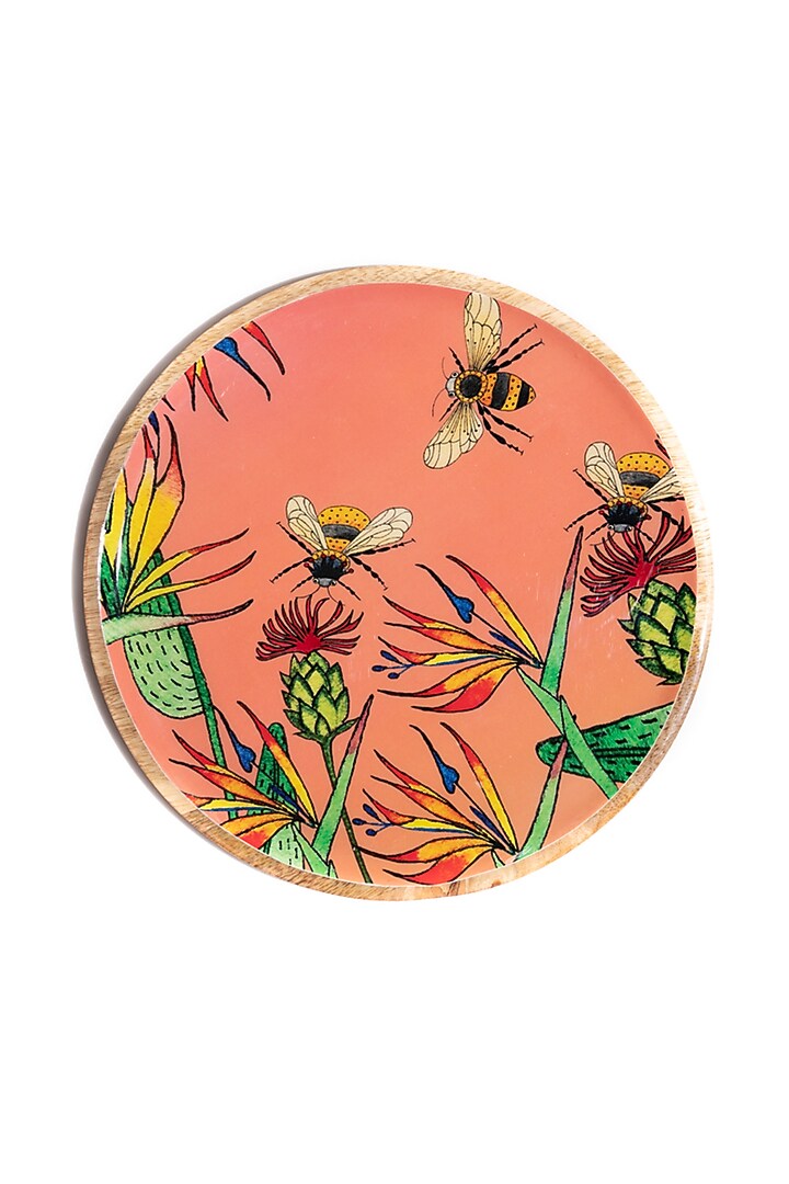 Multi-Colored Wooden Wall Plate (Set of 3) by Manor House at Pernia's Pop Up Shop