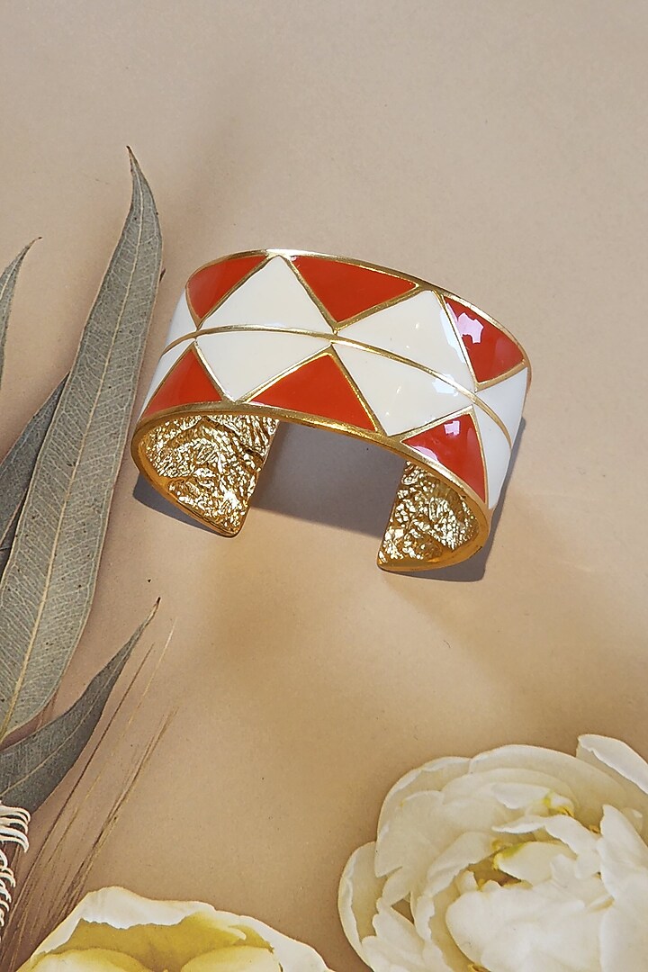 Gold Plated Handcrafted Cuff by MNSH at Pernia's Pop Up Shop