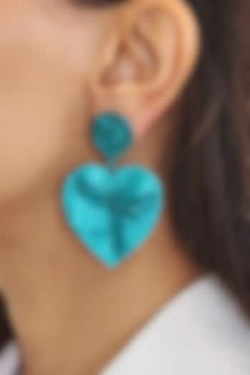 Gold Plated Handcrafted Heart Earrings by MNSH