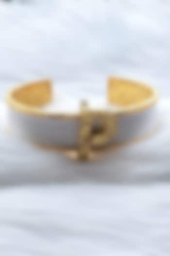 Gold Plated Handcrafted Initial Cuff by MNSH