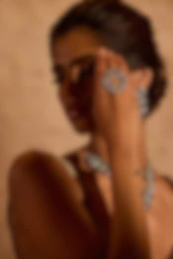 White Rhodium Finish Emerald Stone Ring by MNSH at Pernia's Pop Up Shop