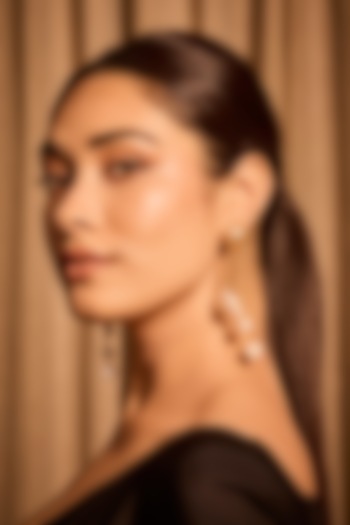 Gold Plated Pearl Dangler Earrings by MNSH at Pernia's Pop Up Shop