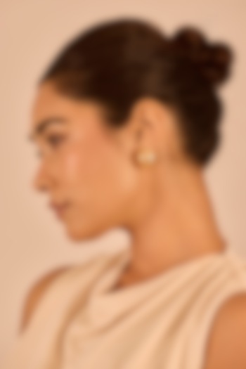 Gold Plated Floral Stud Earrings by MNSH at Pernia's Pop Up Shop