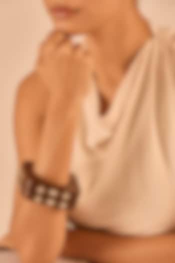 Brown Kundan Polki Bangle by MNSH at Pernia's Pop Up Shop