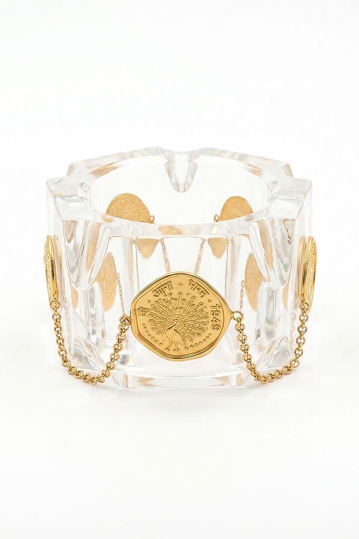 Gold Plated Transparent Resin Bangle by MNSH at Pernia's Pop Up Shop