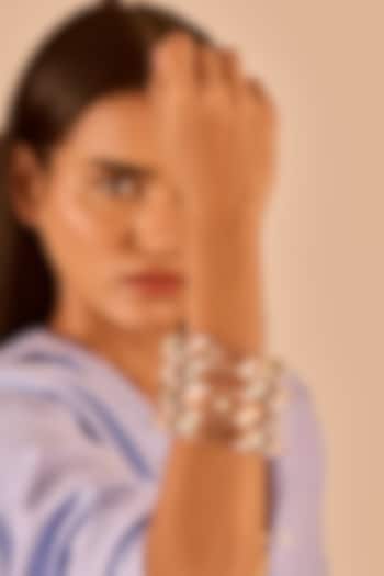 Gold Plated Kundan Polki Resin Bangle by MNSH at Pernia's Pop Up Shop