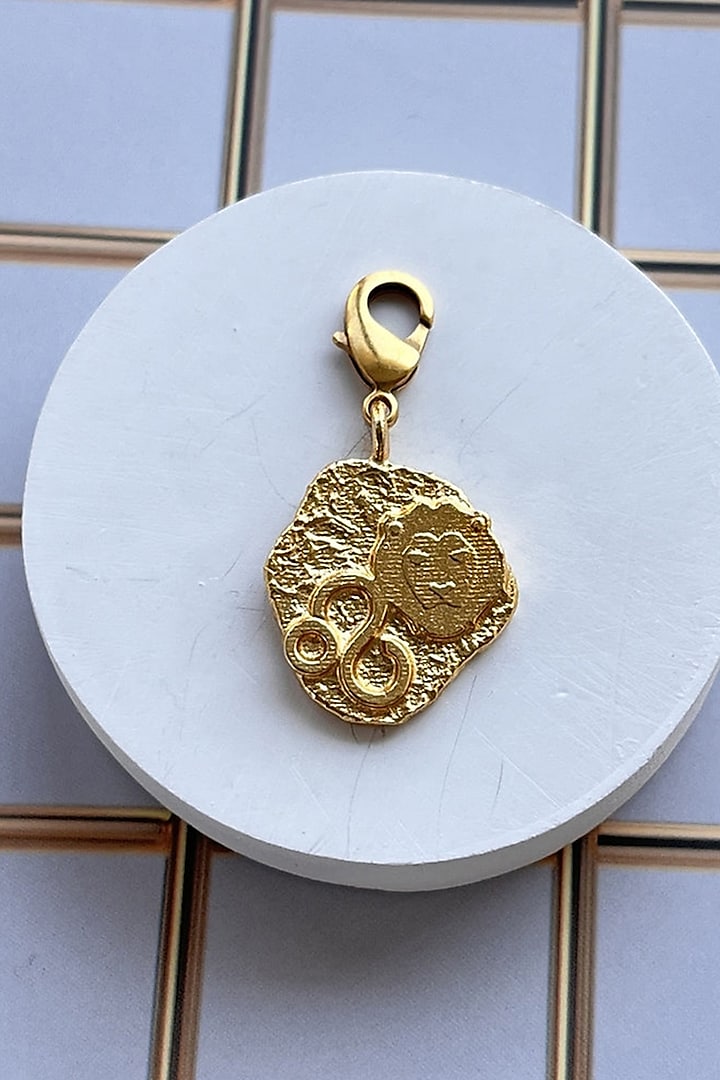 Gold Finish Leo Charm Chain Necklace by MNSH at Pernia's Pop Up Shop