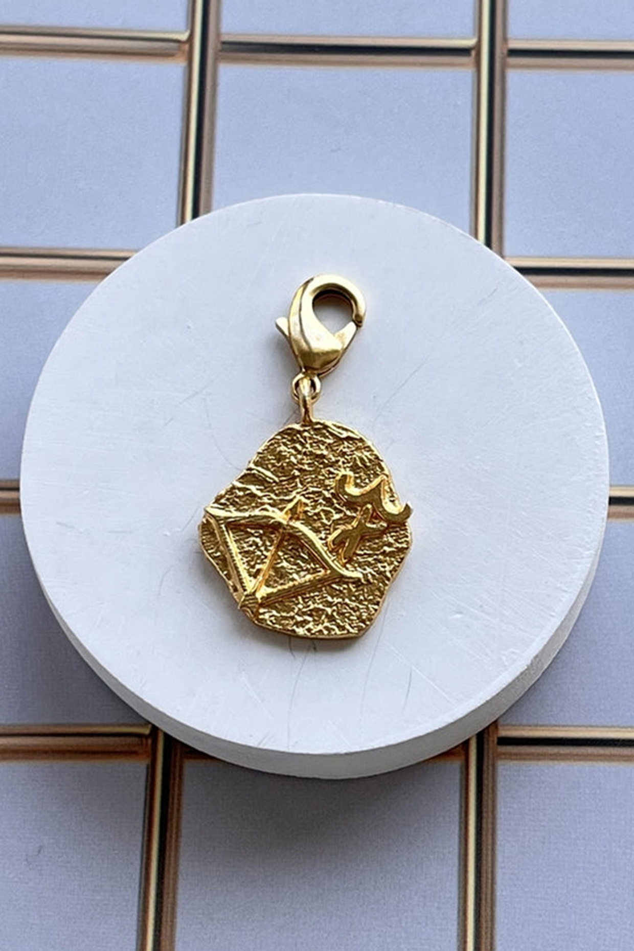 Gold Finish Sagittarius Charm Chain Necklace by MNSH at Pernia's Pop Up Shop
