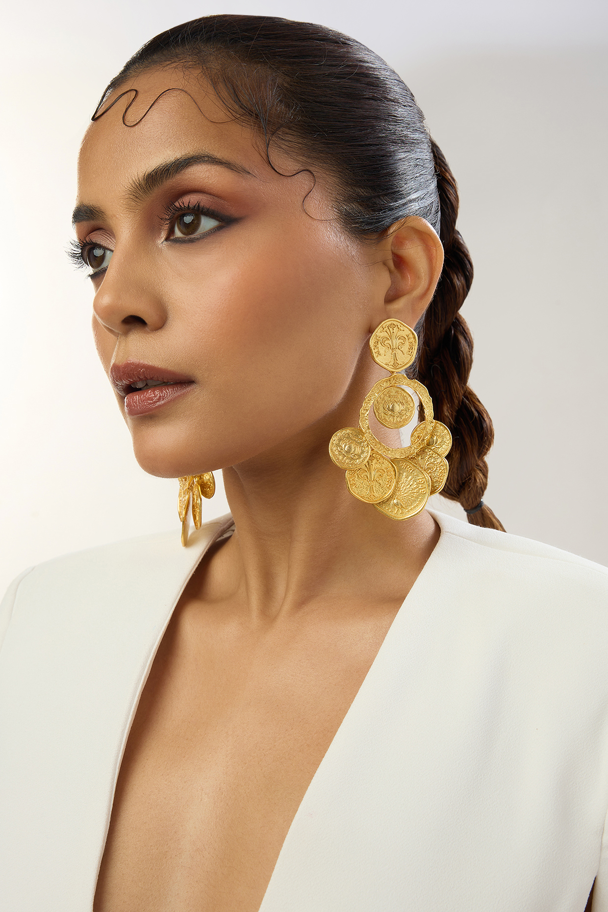 Gold Plated Dangler Earrings by MNSH at Pernia's Pop Up Shop