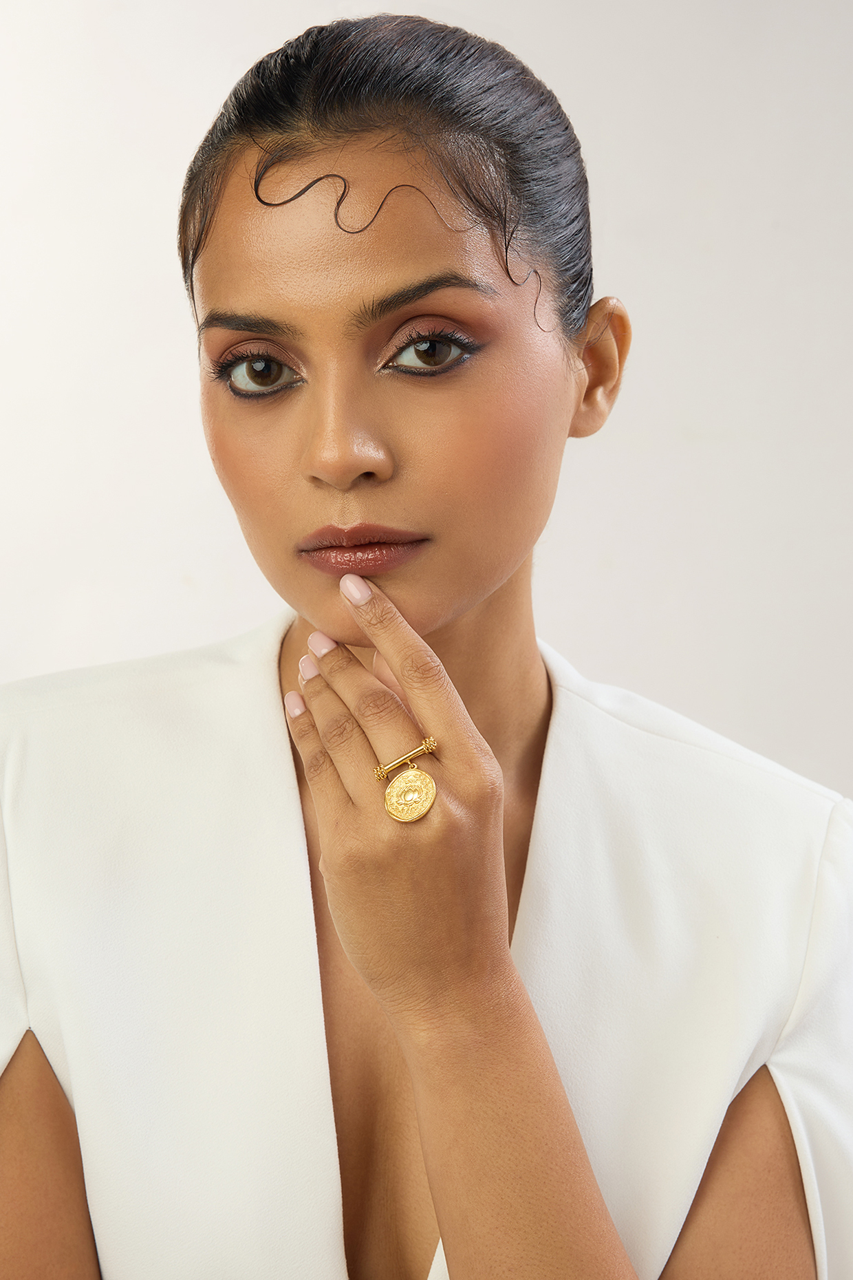 Gold Plated Adjustable Ring by MNSH at Pernia's Pop Up Shop