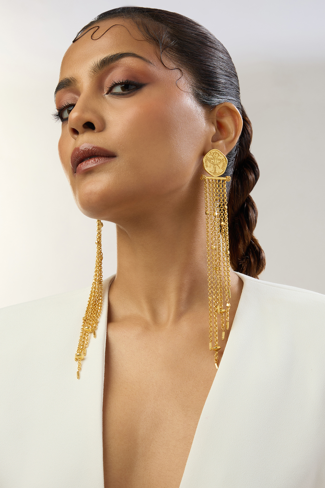 Gold Plated Dangler Earrings by MNSH at Pernia's Pop Up Shop