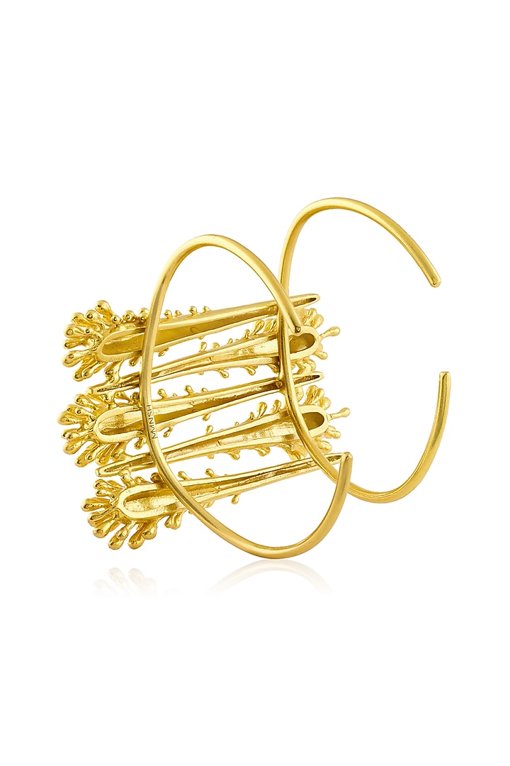 Gold Plated Vine Statement Cuff by MNSH at Pernia's Pop Up Shop