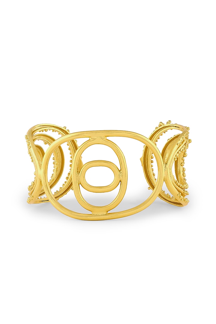 Gold Plated Adjustable Cuff Bracelet by MNSH at Pernia's Pop Up Shop