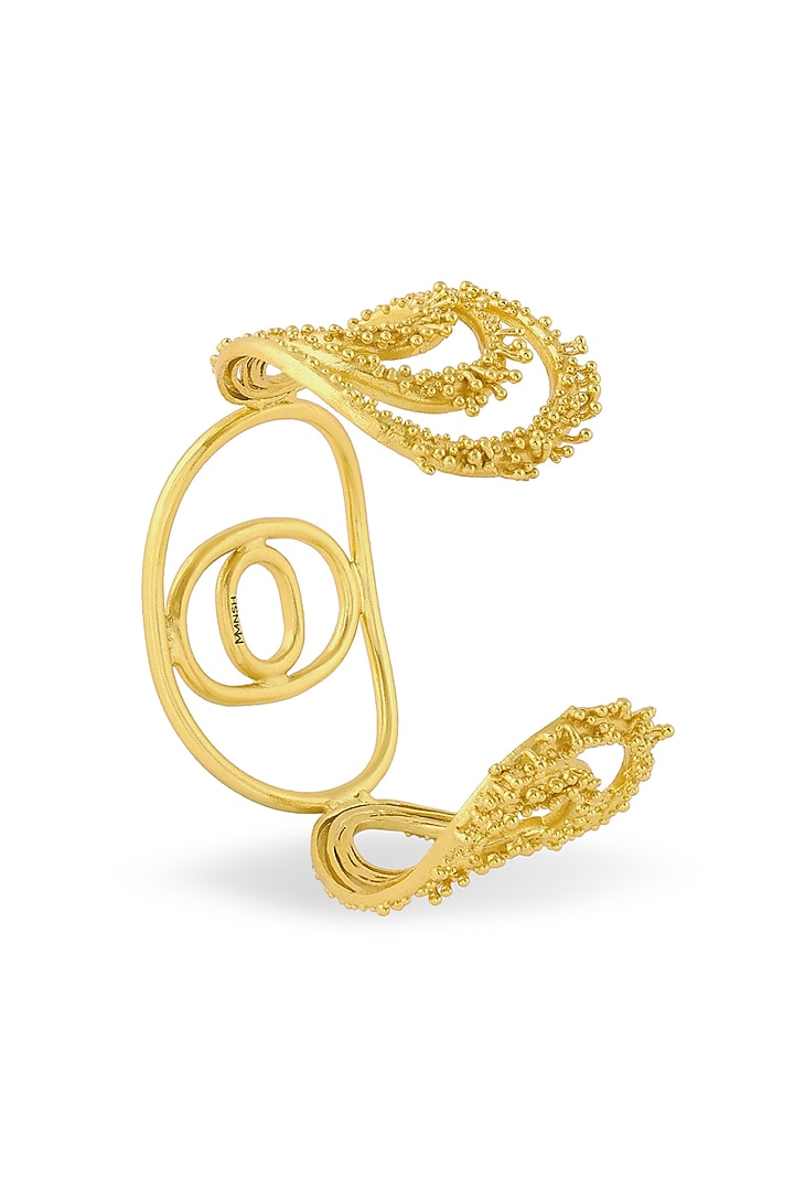 Gold Plated Adjustable Cuff Bracelet by MNSH at Pernia's Pop Up Shop