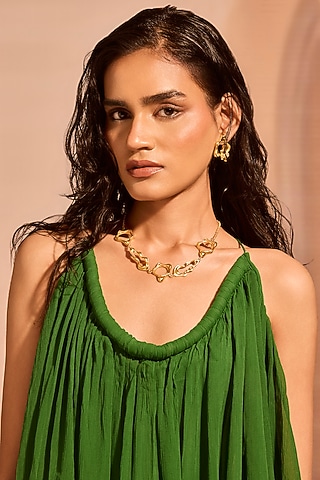 Gold Plated Aura Flow Necklace by MNSH