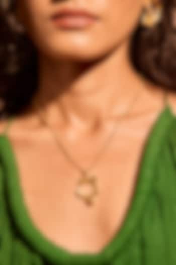 Gold Plated Brass Aura Flow Pendant Necklace by MNSH at Pernia's Pop Up Shop