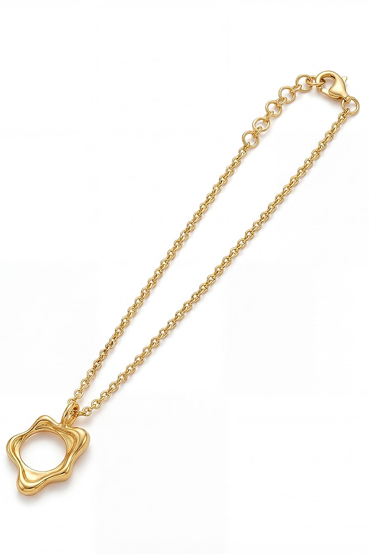 Gold Plated Brass Aura Flow Pendant Necklace by MNSH at Pernia's Pop Up Shop