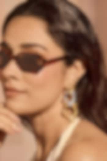 Two-Tone Plated Brass Fluid Trio Earrings by MNSH at Pernia's Pop Up Shop