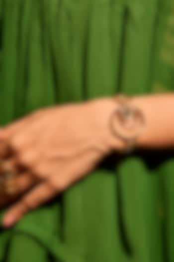 Gold Plated Mirror Wave Curve Bracelet by MNSH at Pernia's Pop Up Shop