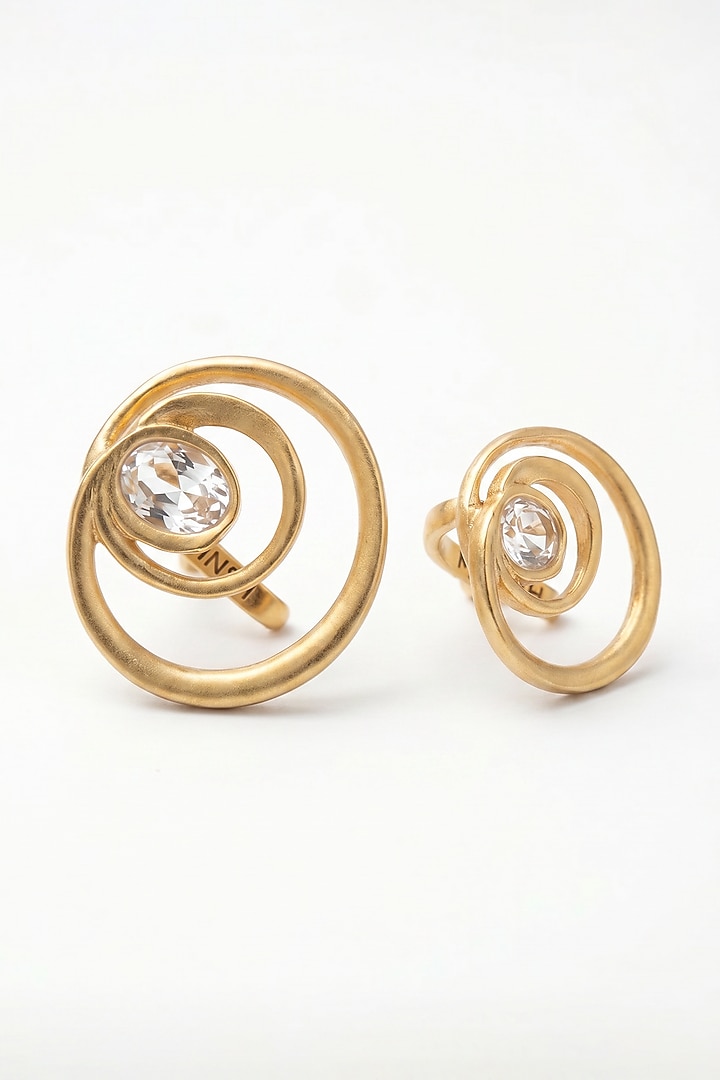 Gold Plated Mirror Wave Earcuffs by MNSH at Pernia's Pop Up Shop